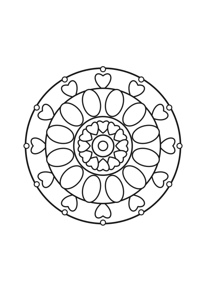 Wellen-Mandala zum Ausdrucken | kostenlos – kostenlose Malvorlage zum Ausdrucken