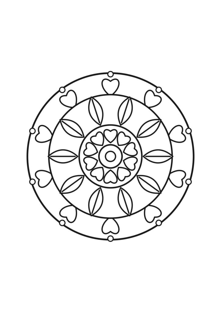 Tropfen-Mandala zum Ausdrucken | kostenlos – kostenlose Malvorlage zum Ausdrucken