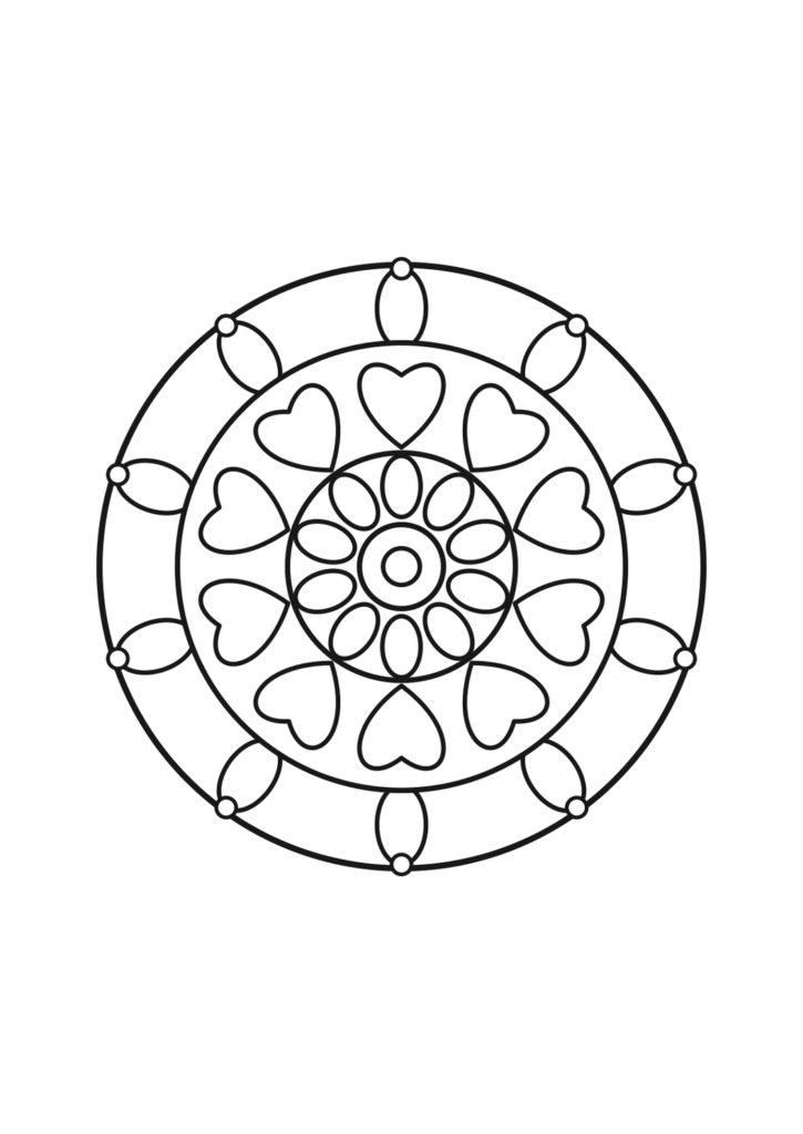 Garten-Mandala zum Ausdrucken | kostenlos – kostenlose Malvorlage zum Ausdrucken