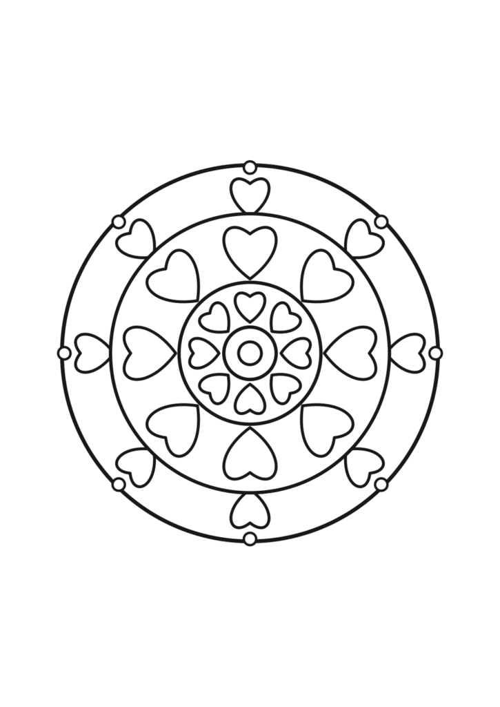 Kleeblatt-Mandala zum Ausdrucken | kostenlos – kostenlose Malvorlage zum Ausdrucken