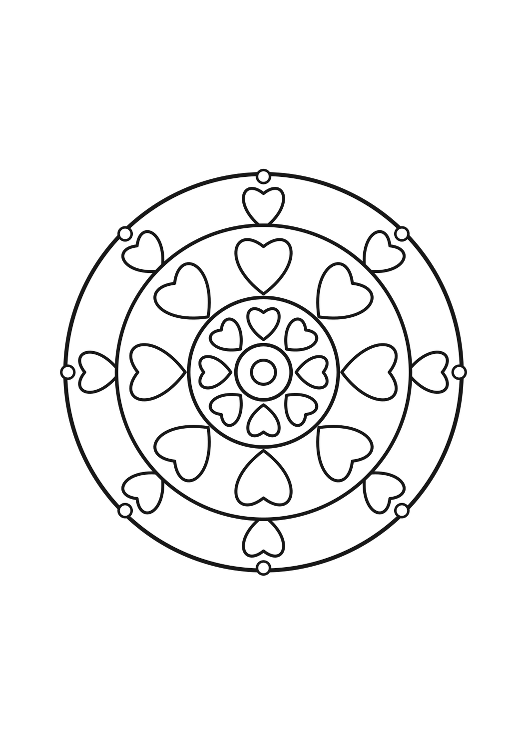 Kleeblatt-Mandala zum Ausdrucken | kostenlos – Ausmalbild zum Ausdrucken