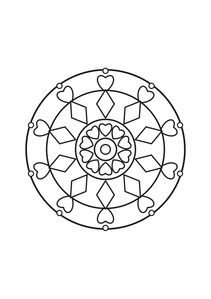 Mosaik-Mandala zum Ausdrucken | kostenlos – kostenlose Malvorlage zum Ausdrucken