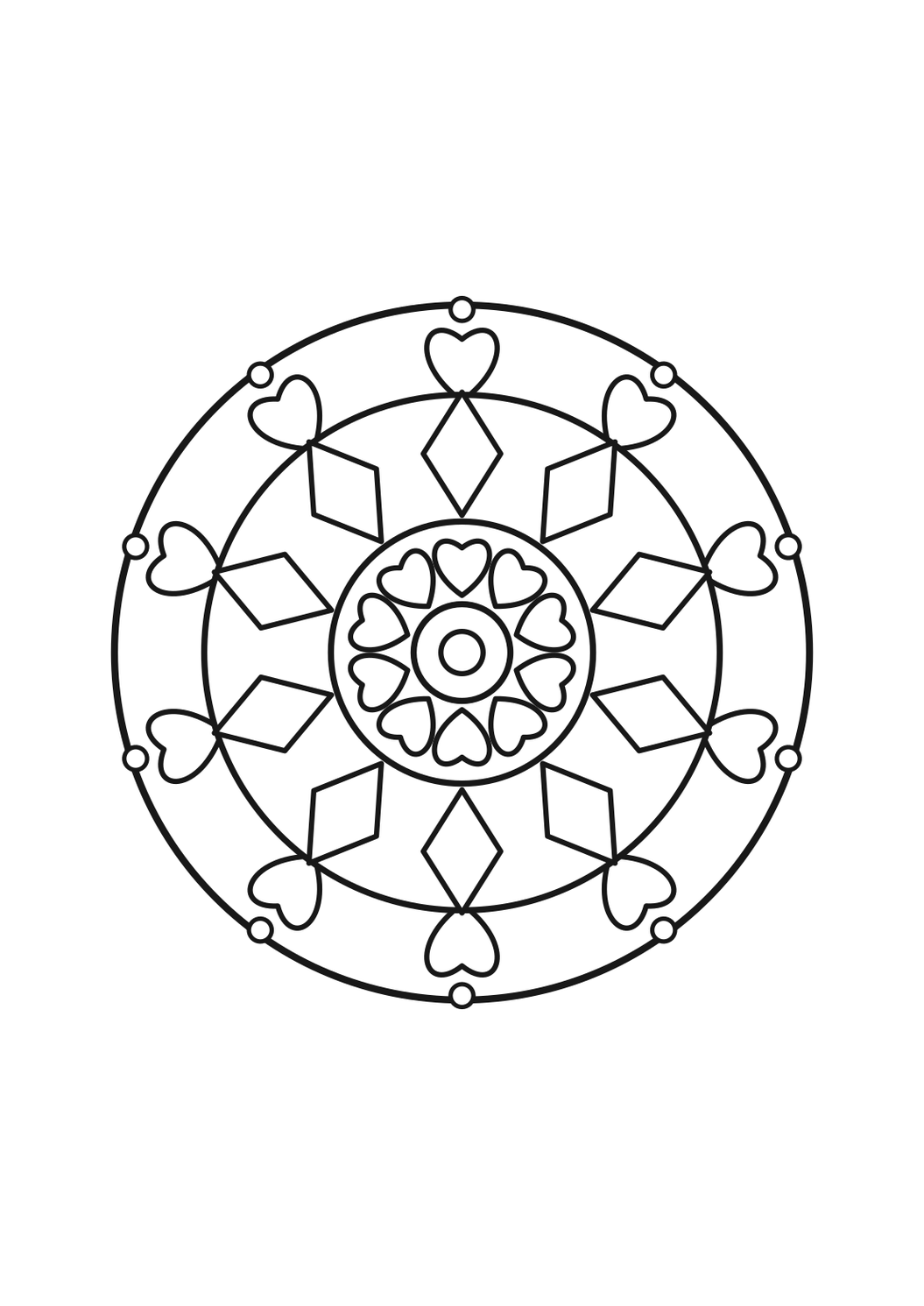 Mosaik-Mandala zum Ausdrucken | kostenlos – Ausmalbild zum Ausdrucken