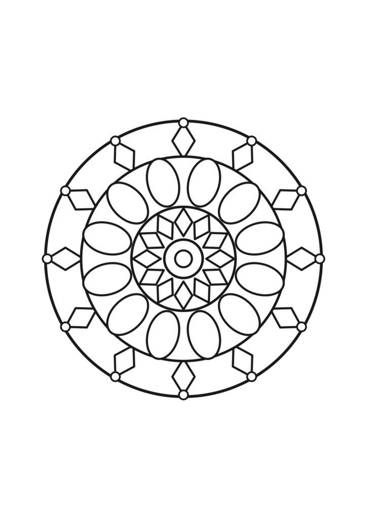 Wirbel-Mandala zum Ausdrucken | kostenlos – kostenlose Malvorlage zum Ausdrucken