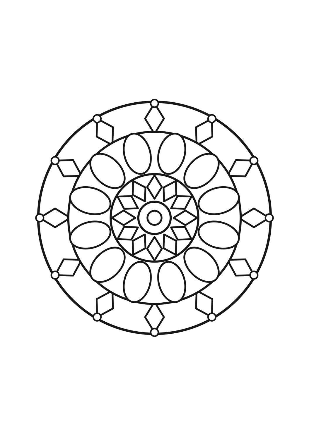 Wirbel-Mandala zum Ausdrucken | kostenlos – Ausmalbild zum Ausdrucken