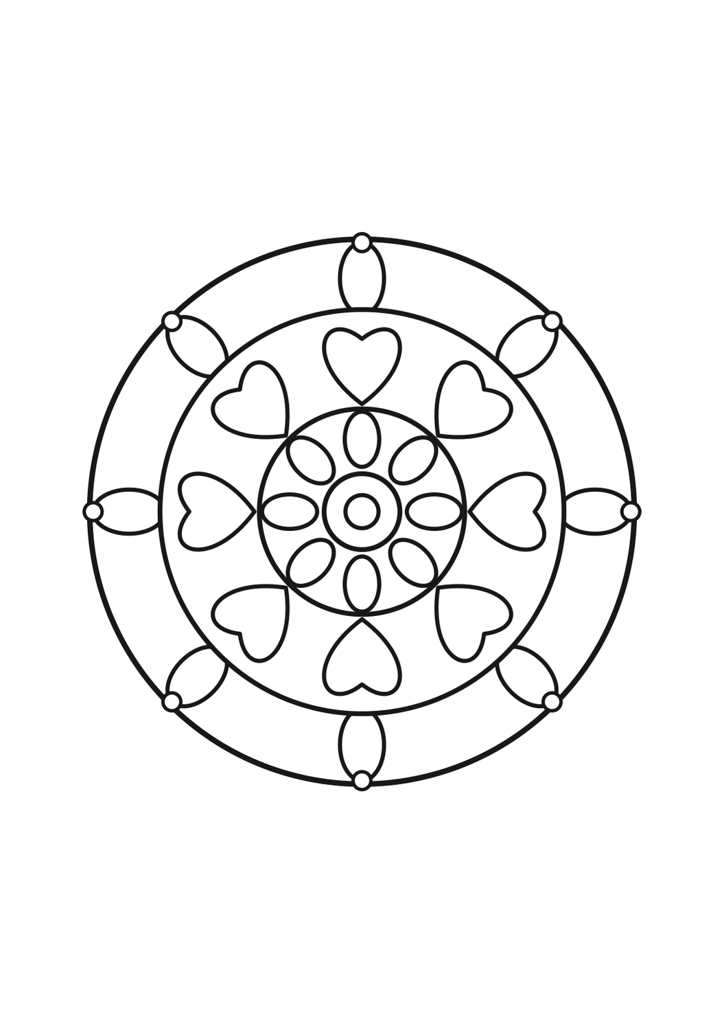 Märchenblumen-Mandala zum Ausdrucken | kostenlos – Ausmalbild zum Ausdrucken
